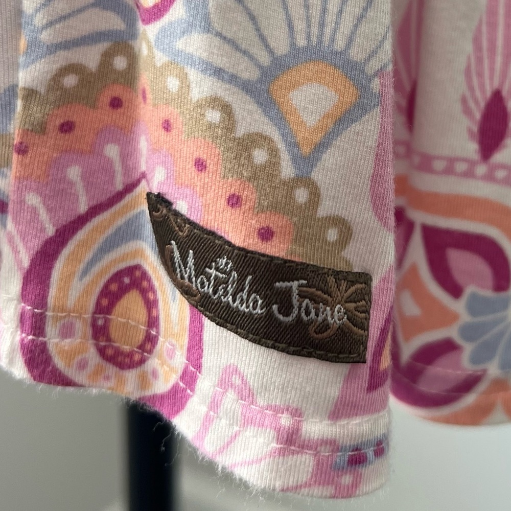Matilda Jane White Tunic with Pink, Yellow & Lavender Paisley - Picture 4 of 6